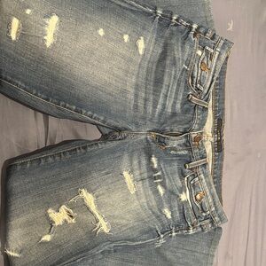 Joe's Jeans Light Blue Distressed Cropped Jeans